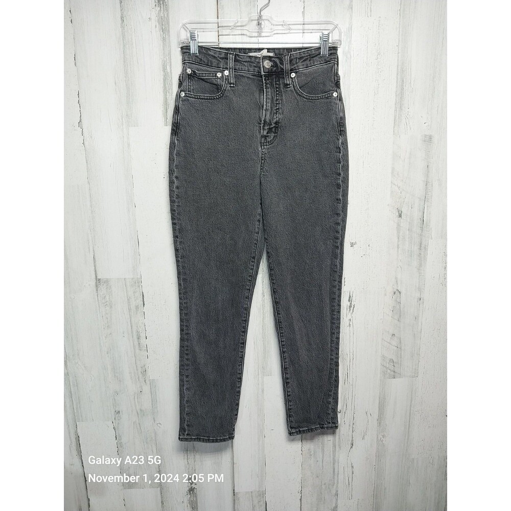 Madewell Jeans Womens 25 Black Faded Curvy Perfect Vintage Denim Pants Hi-Rise